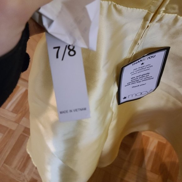 Teeze Me Yellow Lace Back Strapless Dress New - Picture 3 of 3